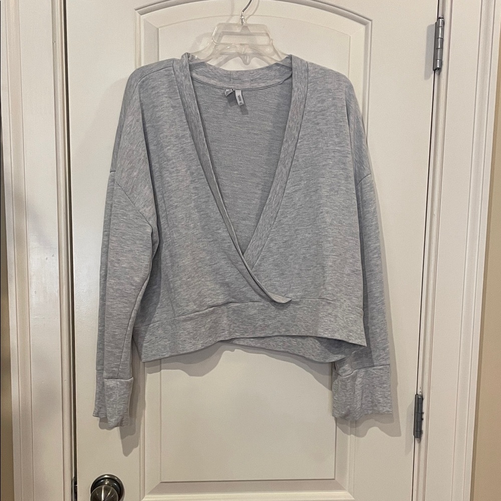 Gray V-Neck Sweater